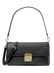 Michael Kors Skórzana torebka w kolorze czarnym - 27 x 15 x 7 cm rozmiar: onesize. Czarne torby na ramię Michael Kors, bez wzorów, z materiału, na ramię, bez dodatków. Za 852.53 zł.