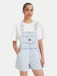 Tommy Jeans Ogrodniczki Dungaree DW0DW22402 Niebieski jasny Relaxed Fit. Niebieskie szorty Tommy Jeans, bez wzorów, z bawełny. Za 569.99 zł.