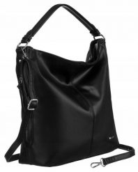 Shopperka damska Rovicky R-073-03 czarna. Czarne shopper ROVICKY, bez wzorów, ze skóry ekologicznej, duże, bez dodatków. Za 77.89 zł.