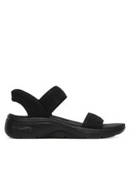Skechers Sandały Slip-Ins: Arch Fit 2.0 Sandal - Kennedy 140844/BBK Czarny. Czarne sandały Skechers, bez wzorów, z materiału, bez obcasa, na płaskiej podeszwie, bez zapięcia. Za 379.99 zł.