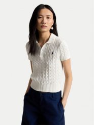 Polo Ralph Lauren Polo 211972118501 Biały Slim Fit. Białe koszulki polo Polo Ralph Lauren, xl, bez wzorów, z bawełny, bez kołnierzyka, bez ramiączek. Za 819.99 zł.