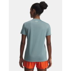 Koszulka T-Shirt Damski Under Armour Treningowy Szybkoschnący Lekki Tech. Zielone t-shirty Under Armour, bez wzorów, bez kołnierzyka, bez ramiączek. Za 119.99 zł.