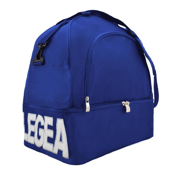 Torba piłkarska NUORO z dnem 50x36x56 cm. Czarne torby na ramię LEGEA, bez wzorów, z materiału, na ramię, bez dodatków. Za 97.90 zł.