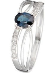 DIAMOND & CO Złoty pierścionek "René" z diamentami rozmiar: 56. Niebieskie pierścionki Diamond & Co, z diamentem, złote. Za 1,304.99 zł.