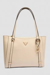 GUESS Damska shopperka w kolorze taupe Daryna. Brązowe shopper Guess, z aplikacjami, ze skóry, bez dodatków. W wyprzedaży za 599.99 zł.