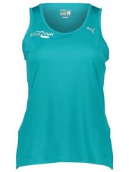 Puma Top funkcyjny "Running" w kolorze turkusowym rozmiar: M. Niebieskie topy Puma, m, bez wzorów, bez kołnierzyka, bez ramiączek. Za 46.45 zł.