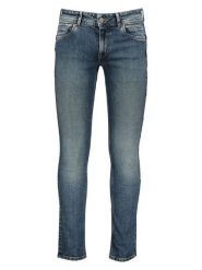 Pepe Jeans Dżinsy - Slim fit - w kolorze niebieskim rozmiar: W30/L32. Niebieskie jeansy Pepe Jeans, l, z aplikacjami. Za 217.53 zł.