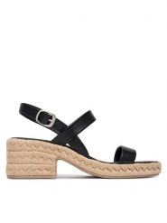Calvin Klein Sandały Block Heel Espa 50 Slingb Lth HW0HW02903 Czarny. Czarne sandały Calvin Klein, bez wzorów, ze skóry, bez obcasa, na słupku, bez zapięcia. Za 569.99 zł.