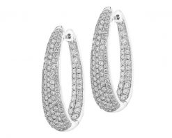 Kolczyki z białego złota z brylantami - koła - 2,28 ct - próba 750. Białe kolczyki Apart, z brylantem, złote. Za 24,990.00 zł.