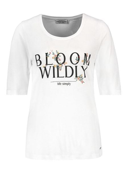 Fresh Made Koszulka w kolorze białym rozmiar: M. Białe bluzki Fresh Made, m, bez wzorów, z wiskozy, bez kołnierzyka, bez ramiączek. Za 43.68 zł.