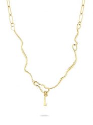 Liebeskind Naszyjnik z elementem ozdobnym - dł. 45 cm rozmiar: onesize. Żółte naszyjniki Liebeskind, ze stali. Za 243.64 zł.