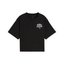 Puma Koszulka Class Relaxed Crop 68503001. Czarne koszulki sportowe Puma, bez wzorów, bez ramiączek. Za 84.99 zł.