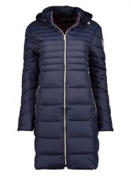 Geographical Norway Płaszcz pikowany w kolorze granatowym rozmiar: L. Niebieskie płaszcze Geographical Norway, l, bez wzorów, bez kaptura. Za 180.49 zł.