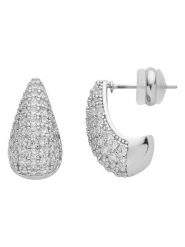 U.S. Polo Assn. Kolczyki-kreole z kryształami rozmiar: onesize. Szare kolczyki U.S. Polo Assn., z kryształem, metalowe. Za 69.99 zł.