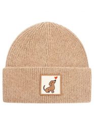 Zwillingsherz Czapka "Dachshund" w kolorze beżowym rozmiar: onesize. Brązowe czapki Zwillingsherz, bez wzorów, z materiału. Za 119.95 zł.