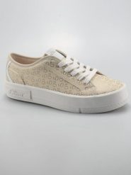 S.Oliver Sneakersy w kolorze srebrno-beżowym rozmiar: 37. Brązowe trampki S.Oliver, bez wzorów, bez zapięcia. Za 135.49 zł.
