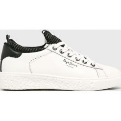 Pepe Jeans - Buty. Białe obuwie sportowe Pepe Jeans, z gumy, bez zapięcia. W wyprzedaży za 189.90 zł.