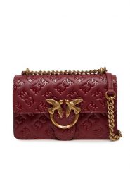PINKO Torebka Love One Mini Dc 100074 A1YB Y1HQ Bordowy. Czerwone torebki klasyczne Pinko, bez wzorów, ze skóry, bez dodatków. Za 1,179.00 zł.