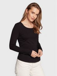 Fransa Bluzka Kasic 600543 Czarny Slim Fit. Czarne bluzki Fransa, s, bez wzorów, z wiskozy, bez kołnierzyka, bez ramiączek. Za 59.99 zł.