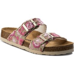 Klapki DR. BRINKMANN - 701143 Beige 8. Brązowe klapki Dr. Brinkmann, bez wzorów, z materiału, bez obcasa. W wyprzedaży za 119.00 zł.