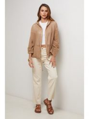 Lin Passion Lniana kurtka w kolorze karmelowym rozmiar: 34/36. Brązowe kurtki Lin Passion, bez wzorów, ze lnu, bez kaptura. Za 121.99 zł.