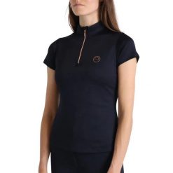 Damskie jeździeckie polo Montar Everly. Czarne koszulki polo MONTAR, xs, bez wzorów, z poliesteru, bez kołnierzyka, bez ramiączek. Za 261.00 zł.