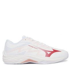 Buty halowe Mizuno. Białe obuwie sportowe Mizuno, bez zapięcia. Za 389.99 zł.