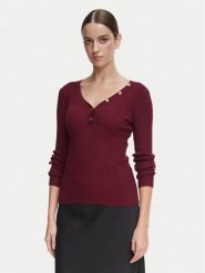 Morgan Bluzka 261-MBANBIN Bordowy Slim Fit. Czerwone bluzki Morgan, l, bez wzorów, z syntetyku, bez kołnierzyka, bez ramiączek. Za 159.99 zł.
