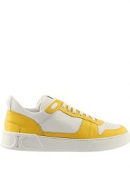 Högl Skórzane sneakersy w kolorze biało-żółtym rozmiar: 40. Białe trampki Högl, bez wzorów, bez zapięcia. Za 421.45 zł.