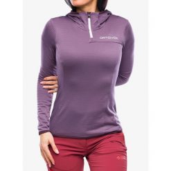 Bluza z kapturem damska Ortovox Fleece Light Grid ZN Hoody. Fioletowe bluzy ORTOVOX, m, bez wzorów, z kapturem. Za 701.99 zł.