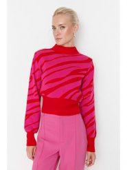 Trendyol Sweter w kolorze różowo-czerwonym rozmiar: S. Czerwone golfy Trendyol, s, bez wzorów, bez ramiączek. Za 66.00 zł.