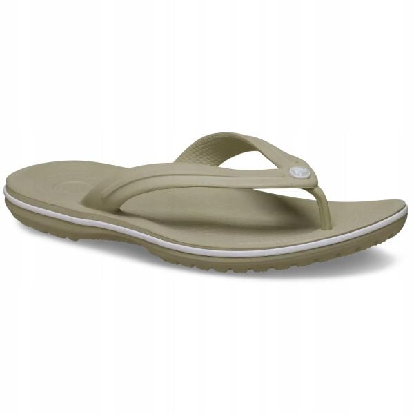 Japonki Dla Dorosłych Crocs Crocband Flip. Białe klapki Crocs, bez wzorów, z materiału, bez obcasa. Za 169.99 zł.