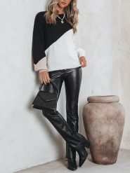 LA Angels Sweter w kolorze czarno-kremowym rozmiar: XL. Brązowe swetry LA Angels, xl, bez wzorów, bez ramiączek. Za 174.84 zł.