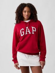 GAP Bluza w kolorze czerwonym rozmiar: XL. Czerwone bluzy GAP, s, bez wzorów, z materiału, z kapturem. Za 109.95 zł.