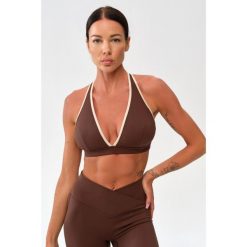 Stanik sportowy fitness Rough Radical Mocha Active Sports Bra. Brązowe bielizna sportowa ROUGH RADICAL, l, bez wzorów. Za 139.90 zł.