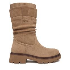 Botki Clara Barson. Brązowe botki Clara Barson, bez wzorów, bez obcasa, na płaskiej podeszwie, bez zapięcia. Za 179.99 zł.