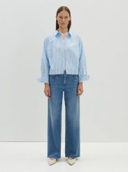 Someday Bluzka "Zesto" w kolorze błękitnym rozmiar: 40. Niebieskie bluzki someday., bez wzorów, z bawełny, bez kołnierzyka, bez ramiączek. Za 188.40 zł.