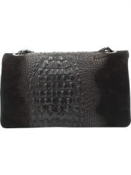 ORE10 Skórzana torebka w kolorze czarnym - 28 x 16 x 8 cm rozmiar: onesize. Czarne torby na ramię ORE10, bez wzorów, z materiału, na ramię, bez dodatków. Za 224.95 zł.