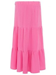 Zwillingsherz Muślinowa spódnica w kolorze różowym rozmiar: L/XL. Różowe spódnice Zwillingsherz, l, bez wzorów, z bawełny, maxi. Za 113.90 zł.