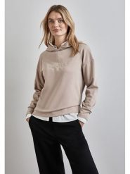 Street One Bluza w kolorze beżowym rozmiar: 40. Brązowe bluzy Street One, z aplikacjami, z kapturem. Za 127.35 zł.