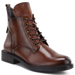 Botki damskie workery ocieplane camel Vinceza 58677. Brązowe botki VINCEZA, bez wzorów, ze skóry ekologicznej, bez obcasa, bez zapięcia. Za 159.99 zł.