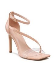 Sandały DeeZee. Brązowe sandały DeeZee, bez wzorów, bez obcasa, na szpilce, bez zapięcia. Za 139.99 zł.
