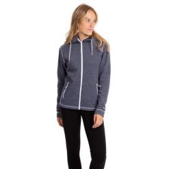 Bluza Polarowa Damska Rootless Stripe Marl AT200. Niebieskie bluzy Trespass, na zimę, m, bez wzorów, z materiału, z kapturem. Za 99.99 zł.