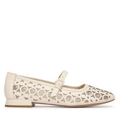 Baleriny Caprice. Brązowe baleriny Caprice, bez wzorów, bez obcasa. Za 399.99 zł.