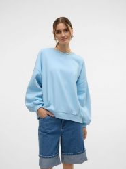 Vero Moda Bluza w kolorze błękitnym rozmiar: XL. Niebieskie bluzy Vero Moda, xl, bez wzorów, z bawełny, bez kaptura. Za 83.62 zł.
