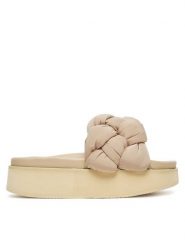 Inuikii Klapki Puffer Braided 70103-177 Beżowy. Brązowe klapki Inuikii, bez wzorów, z materiału, bez obcasa. Za 789.99 zł.