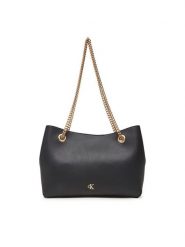 Calvin Klein Torebka Minimal Monogram Shoulder Bag Wi LV04F3205G Czarny. Czarne torebki klasyczne Calvin Klein, bez wzorów, z materiału, bez dodatków. Za 479.99 zł.