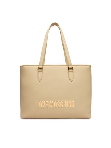 LOVE MOSCHINO Torebka JC4190PP1OKD0129 Beżowy. Brązowe shopper Love Moschino, bez wzorów, ze skóry, bez dodatków. Za 949.99 zł.