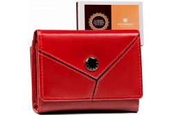 Portfel mały Peterson [DH] PTN RD-17-GCL-Y czerwony. Czerwone portfele Peterson, bez wzorów, ze skóry. Za 79.99 zł.