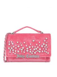 Juicy Couture Torebka BIJXT5513WYZ Różowy. Czerwone torebki klasyczne Juicy Couture, z aplikacjami, z materiału, bez dodatków. Za 329.99 zł.